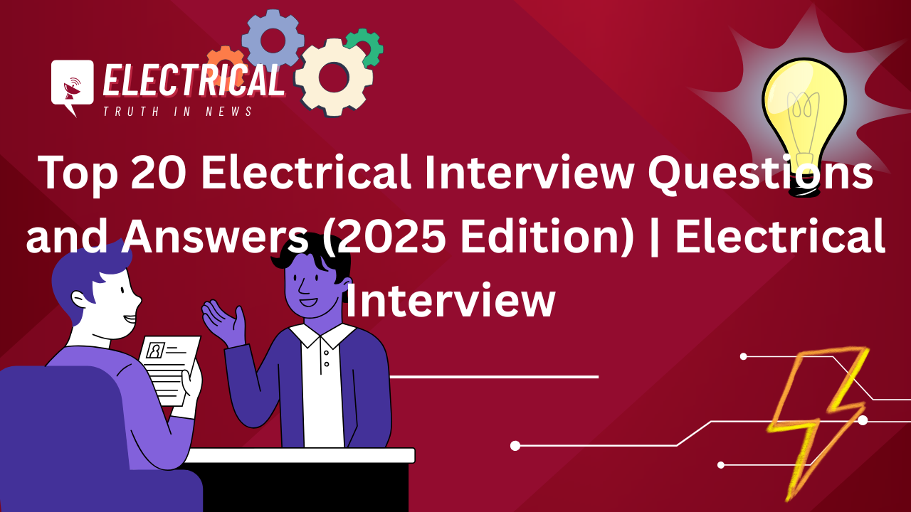 "Electrical interview questions and answers 2025 – study guide image"